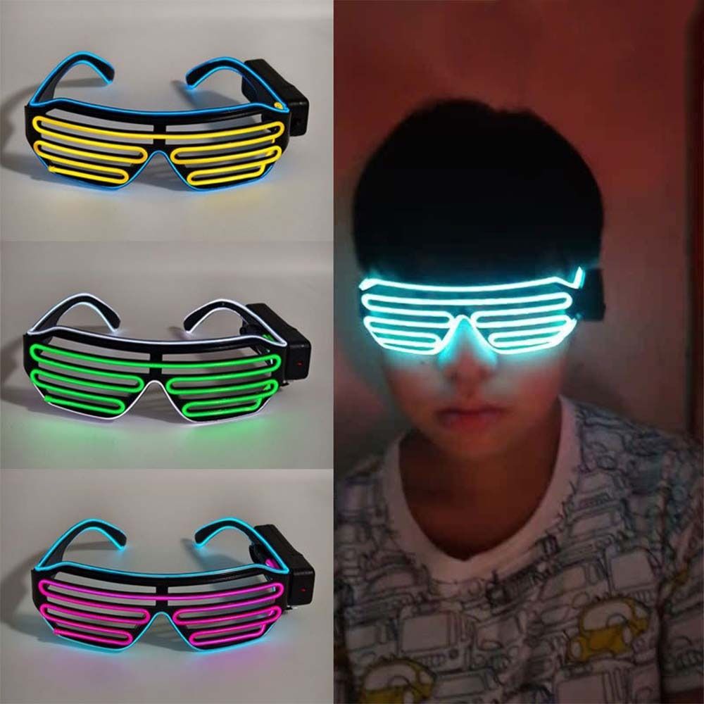Glow In The Dark Party Glasses - Draadloze LED-gloeiende bril Coole kleurrijke neonbril