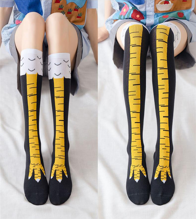 Funny Chicken Leg Socks - 1/2 paris Mannen Grappige 3D Kip