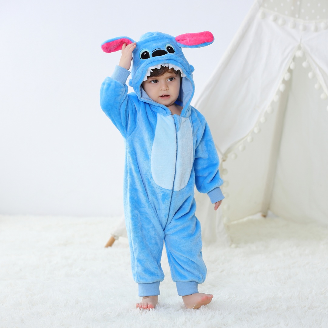Spiderman Jumpsuit Kids - Baby Kigurumi Stitch Cartoon Romper Baby