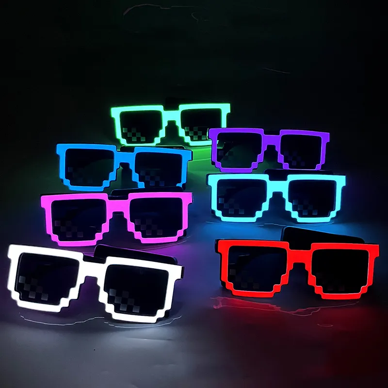 Glow In The Dark Party Glasses - Draadloze LED-lichtbril Led Pixel-zonnebril Feestartikelen Glow