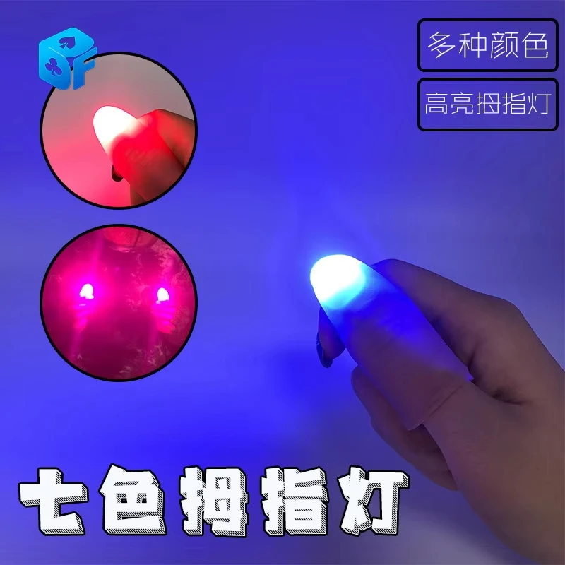 Thumb Tip Magic Trick Set - Topkwaliteit professionele licht-paarset 7 kleuren Super