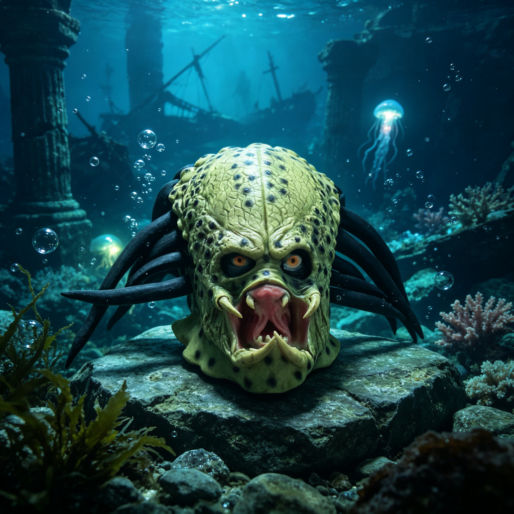 Latex Alien Mask Realistic - Realistich Predator Volledig Hoofdmasker Alien Design