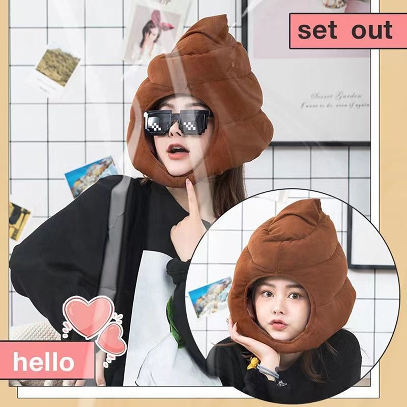 Fake Poop Gag Gift - Creatieve schattige stront vorm pluche hoed