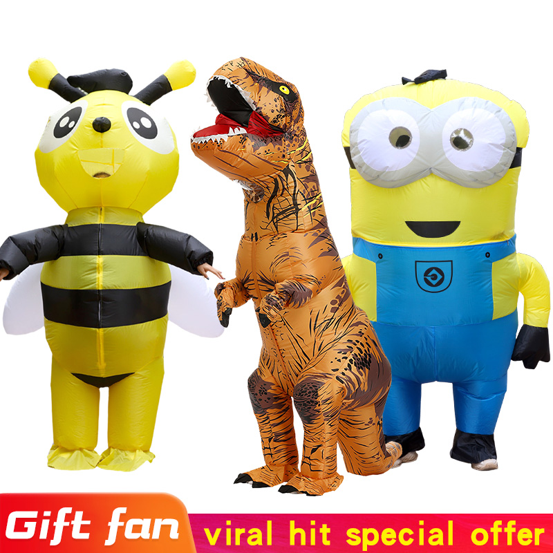 Inflatable Dinosaur Costume Adult - Opblaasbaar muizenfeestkostuum voor heren en dames