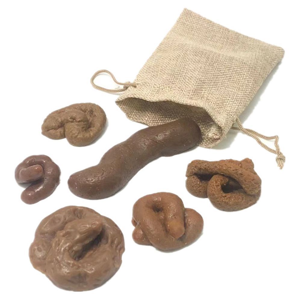 Fake Poop Gag Gift - 6 Stuks Joke Gadget Squish Fool's