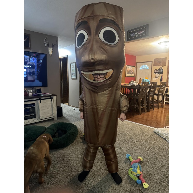 Inflatable Dinosaur Costume Adult - Lange houten stokman opblaasbaar volwassen kostuum