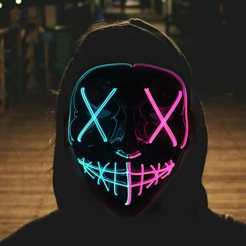 Led Purge Mask Halloween - Hete Verkoop Halloween Gloeiende Enge Gezichtsmasker