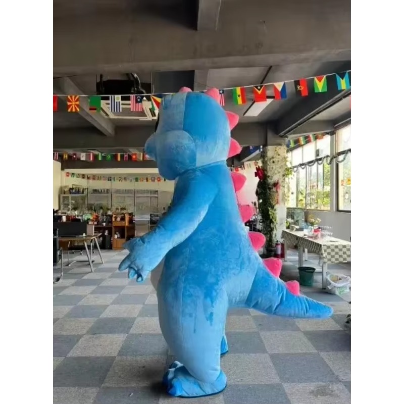 Inflatable Dinosaur Costume Adult - 2m/2.6m Opblaasbare Blauwe Draak Volwassen Mascotte
