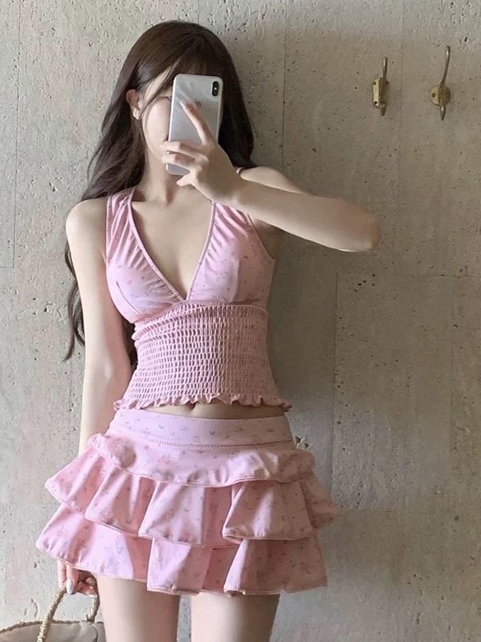 Costumes - Zomer dameskleding afslankende tankini-badpak vrouw bescheiden