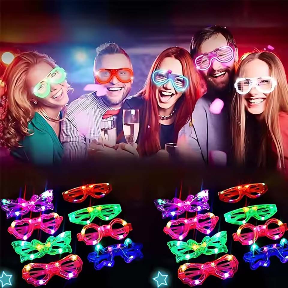 Glow In The Dark Party Glasses - 10/20/30/40/50 Stuks LED Light Up Bril