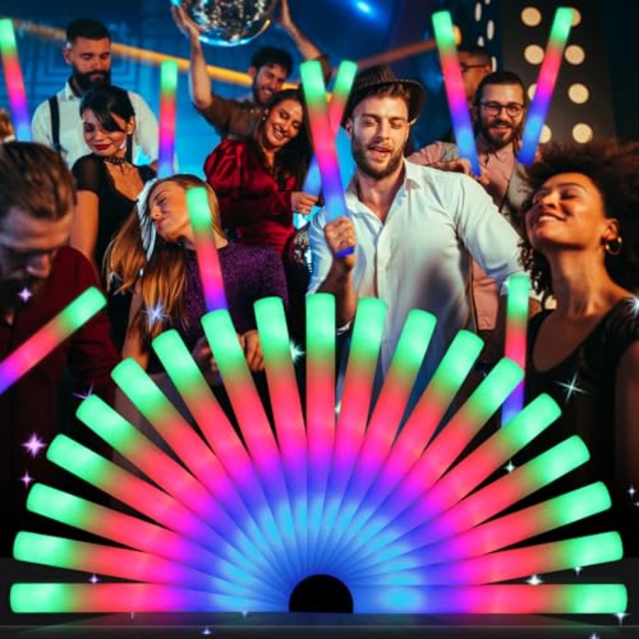 Flashing Led Foam Sticks Party - Foam Glow Sticks, Bulk LED Foam