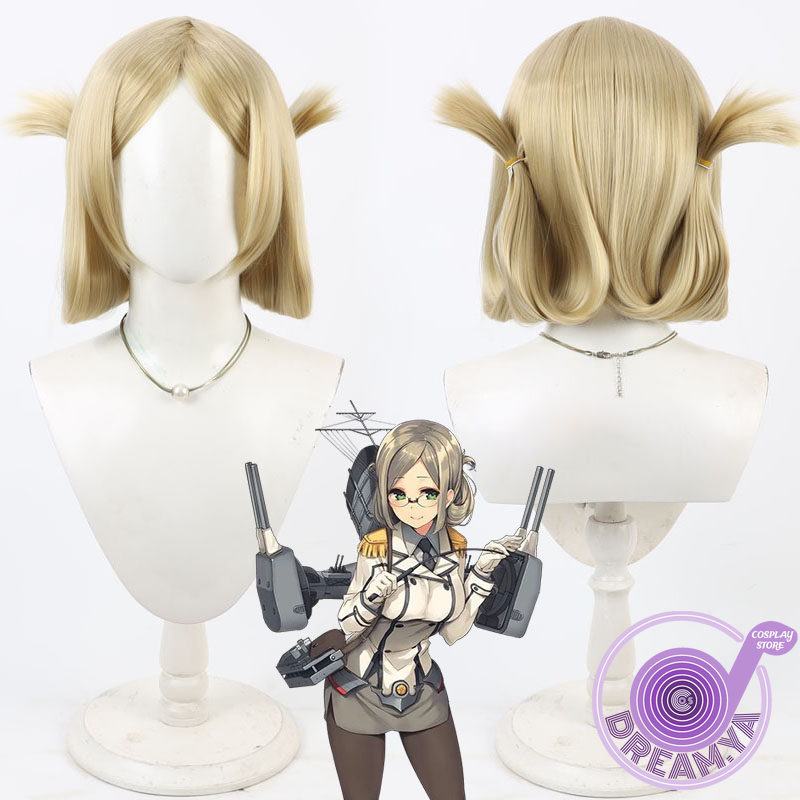 Anime Cosplay Wig Heat Resistant - Katori Cosplay Pruik Kantai Collection Champagne