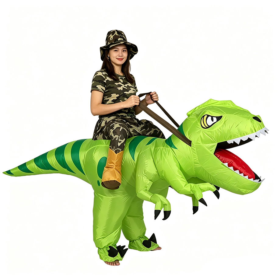 Inflatable Dinosaur Costume Adult - Opblaasbaar T-Rex Dinosaurus Kostuum Volwassenen Rijdier