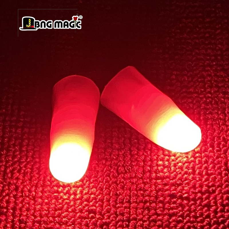 Thumb Tip Magic Trick Set - Professionele lichtpaarset Rode goocheltrucs LED-duimtips Licht