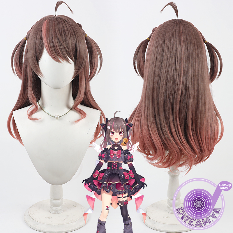 Anime Cosplay Wig Heat Resistant - Natsuiro Matsuri Cosplay Pruik Vtuber Bruin