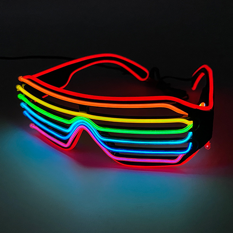 Glow In The Dark Party Glasses - Fluorescerende kleurrijke gloeiende bril LED-licht-up feestbril