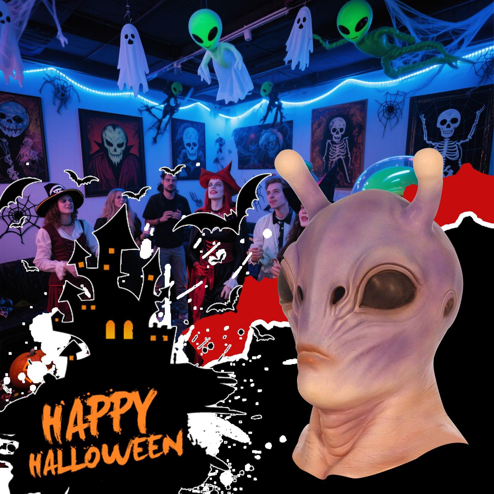 Latex Alien Mask Realistic - Volledige Hoofd Realistische Halloween Alien Masker