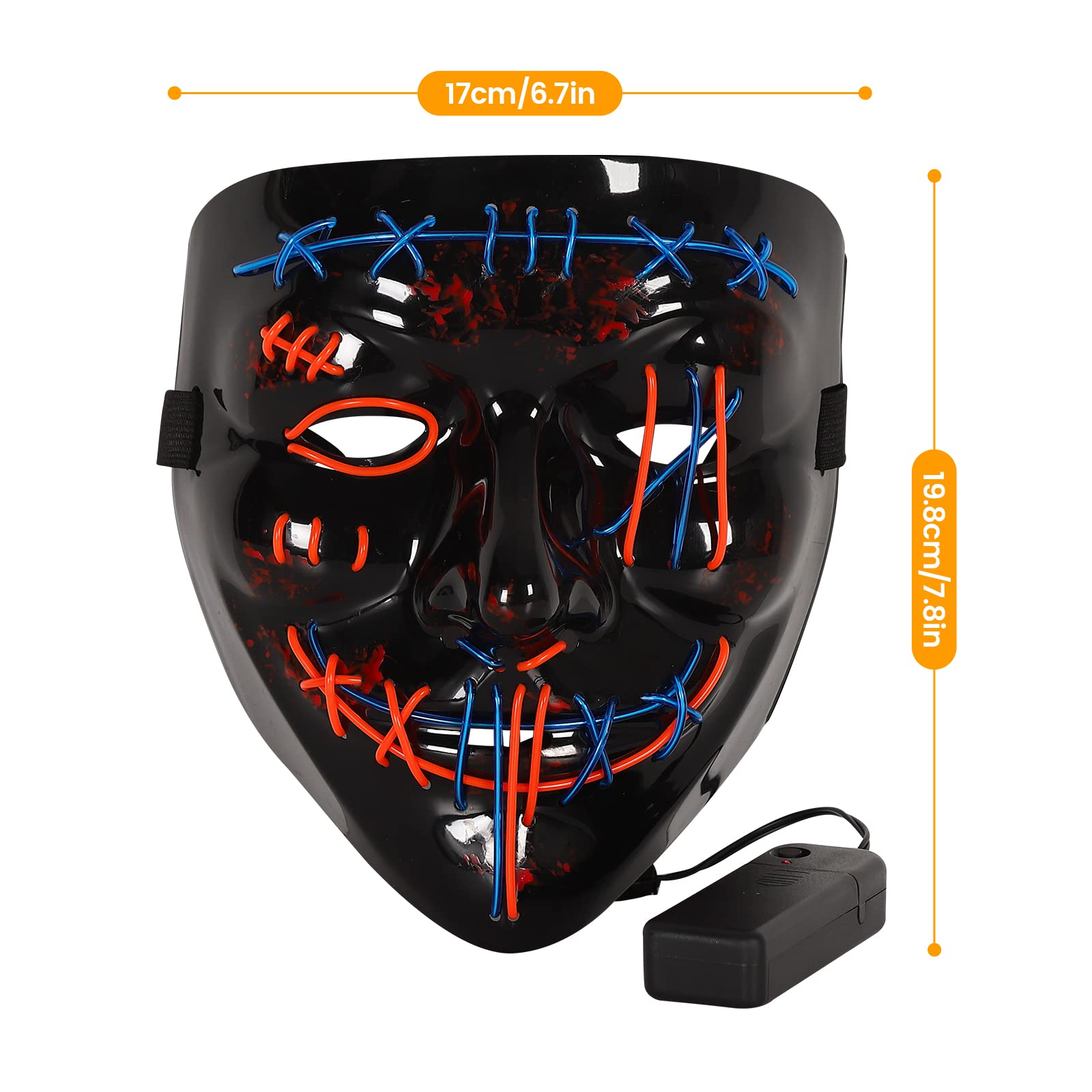 3-pack Halloween griezelmasker - Led Purge Mask Halloween recensie en prijs