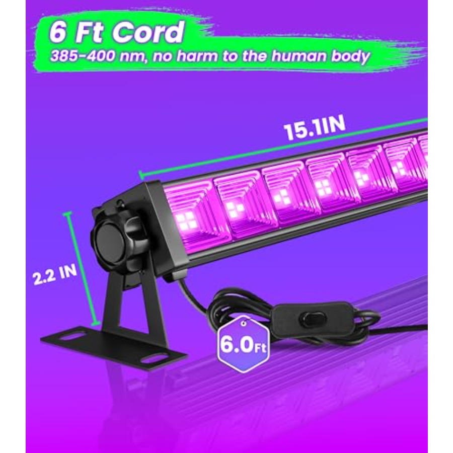 4W LED-zwartlichtbalk, zwartli - Party Supplies recensie en prijs