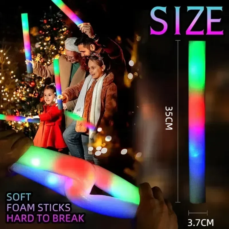30 stuks schuimglowsticks met  - Flashing Led Foam Sticks Party recensie en prijs