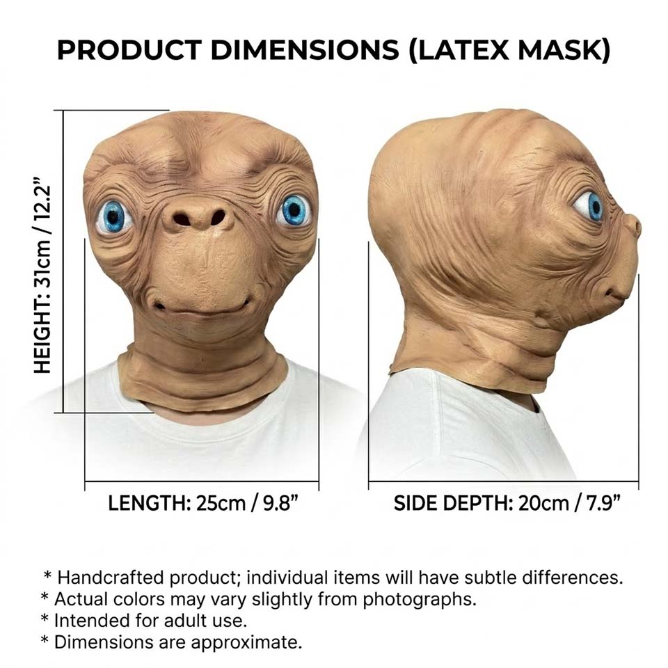 Realistisch ET Alien Latex Mas - Latex Alien Mask Realistic recensie en prijs