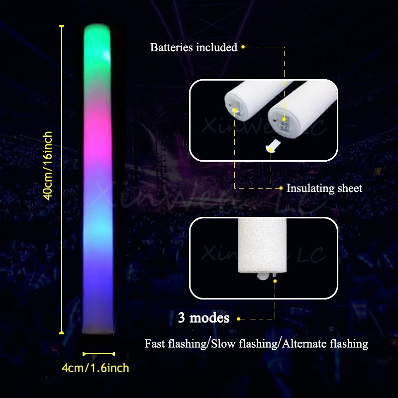 1/15/30 stuks kleurrijke knipp - Flashing Led Foam Sticks Party recensie en prijs