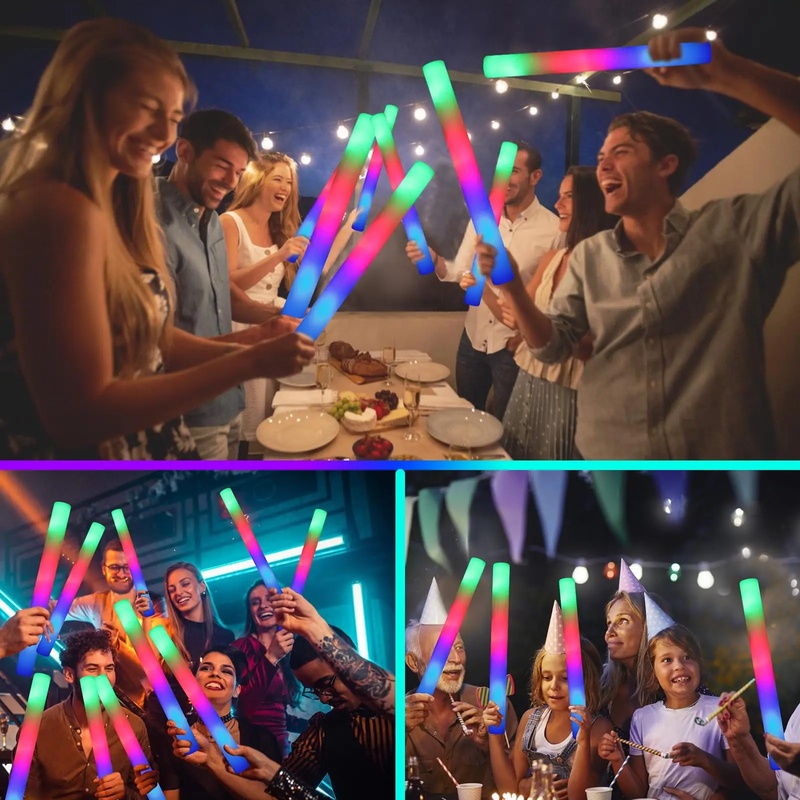 1/15/30 stuks kleurrijke knipp - Flashing Led Foam Sticks Party recensie en prijs