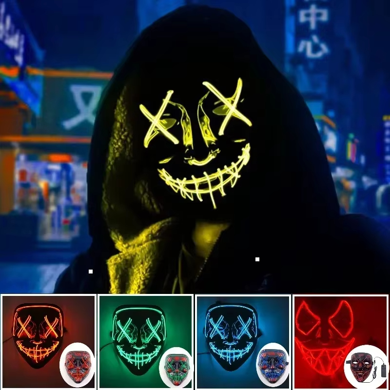 Nieuwe 2025 Hot Wireless Hallo - Led Purge Mask Halloween recensie en prijs