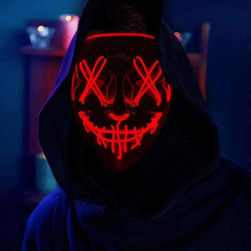 Hete Verkoop Halloween Gloeien - Led Purge Mask Halloween recensie en prijs