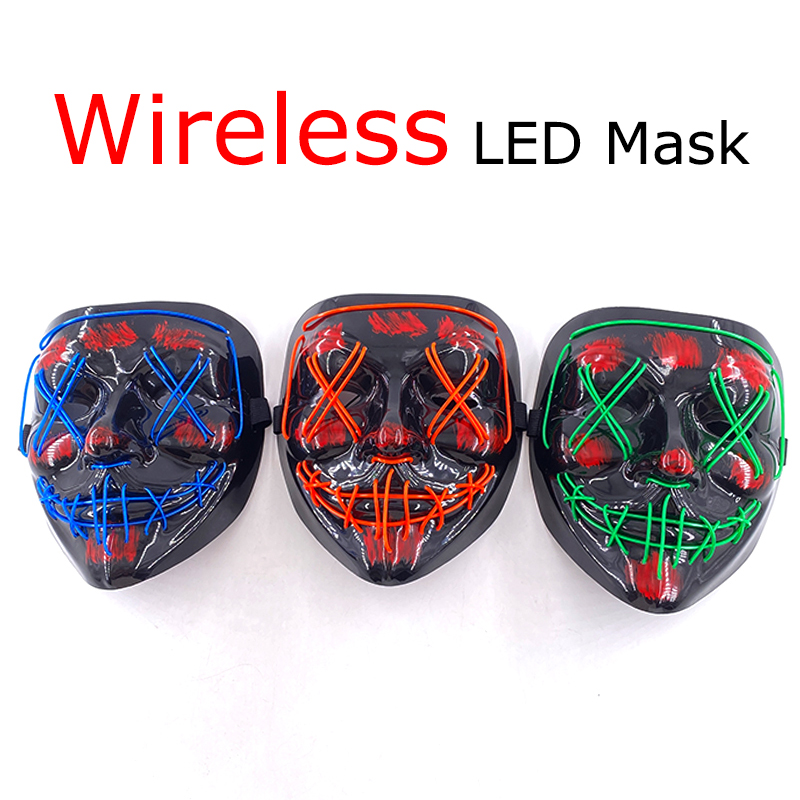 Draadloos Neon LED Purge Maske - Led Purge Mask Halloween recensie en prijs