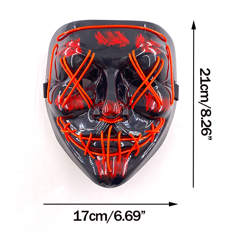 Draadloos Neon LED Purge Maske - Led Purge Mask Halloween recensie en prijs