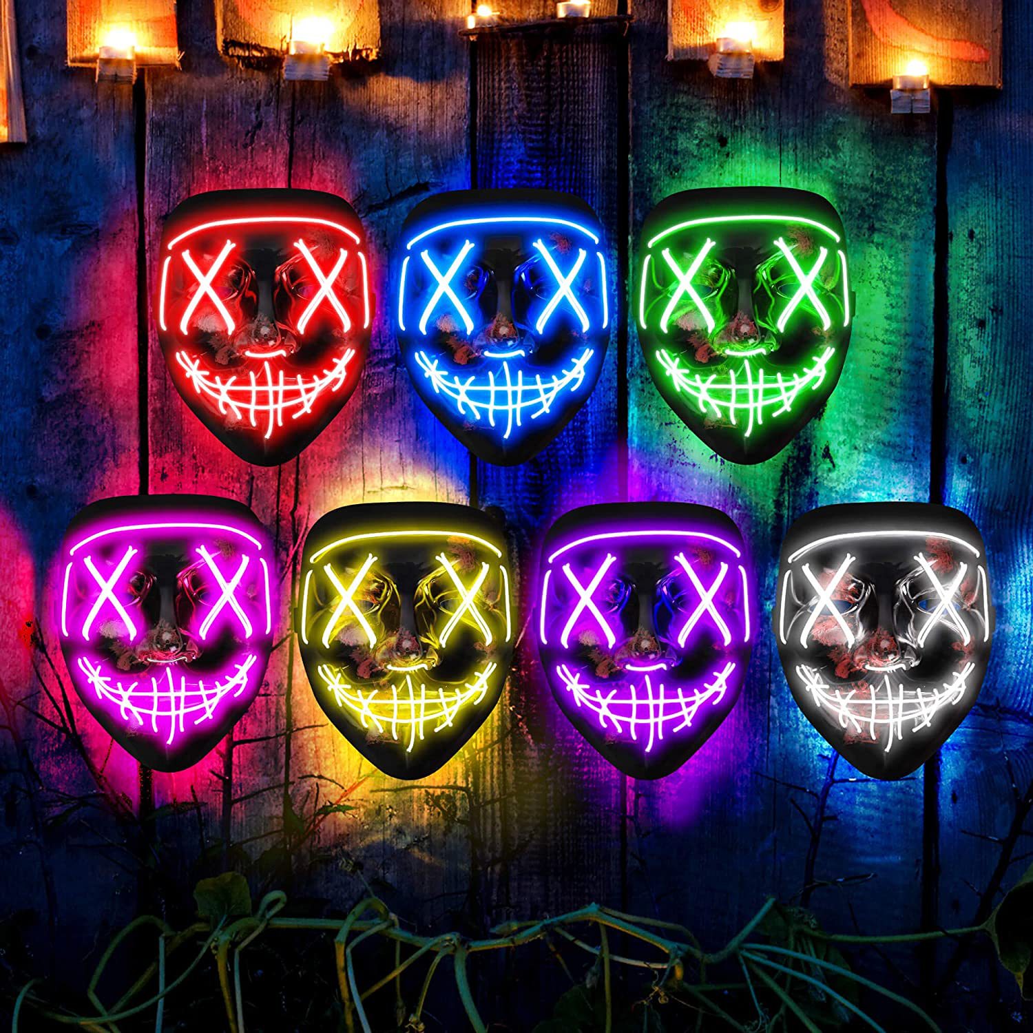 Draadloos Eng Gloeiend Masker  - Led Purge Mask Halloween recensie en prijs