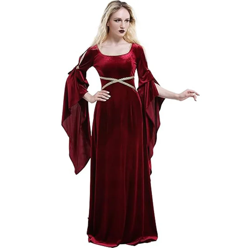 Vrouwen Middeleeuwse Jurk Rode - Medieval Renaissance Dress Women recensie en prijs