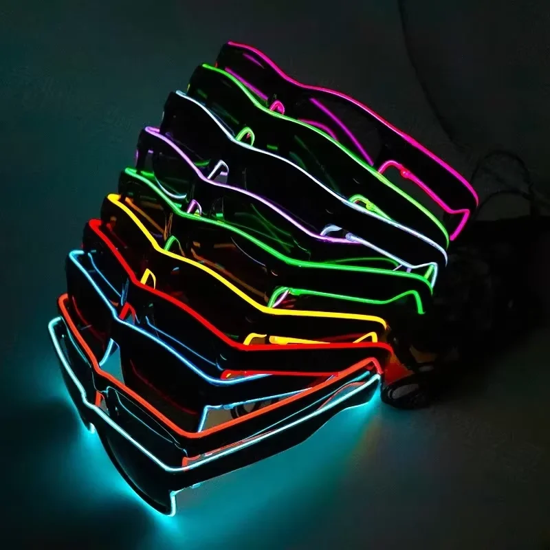Neon LED-gloeiende zonnebril K - Glow In The Dark Party Glasses recensie en prijs