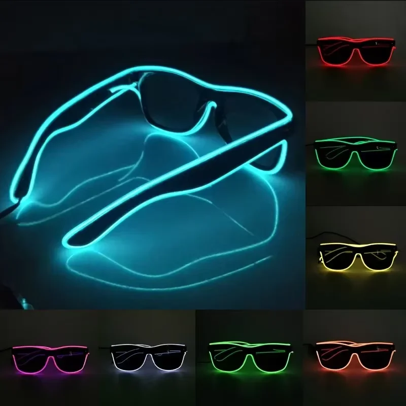 Neon LED-gloeiende zonnebril K - Glow In The Dark Party Glasses recensie en prijs
