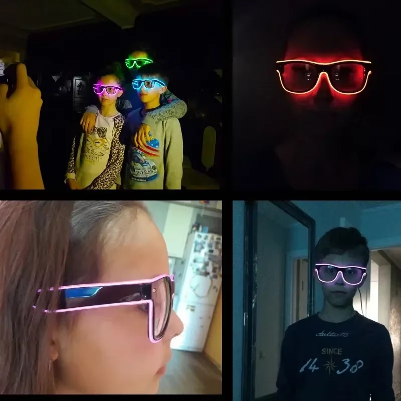 Neon LED-gloeiende zonnebril K - Glow In The Dark Party Glasses recensie en prijs