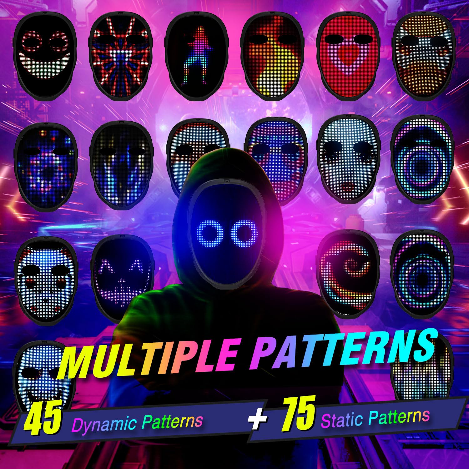 Party LED Light up Masker Geba - Led Purge Mask Halloween recensie en prijs