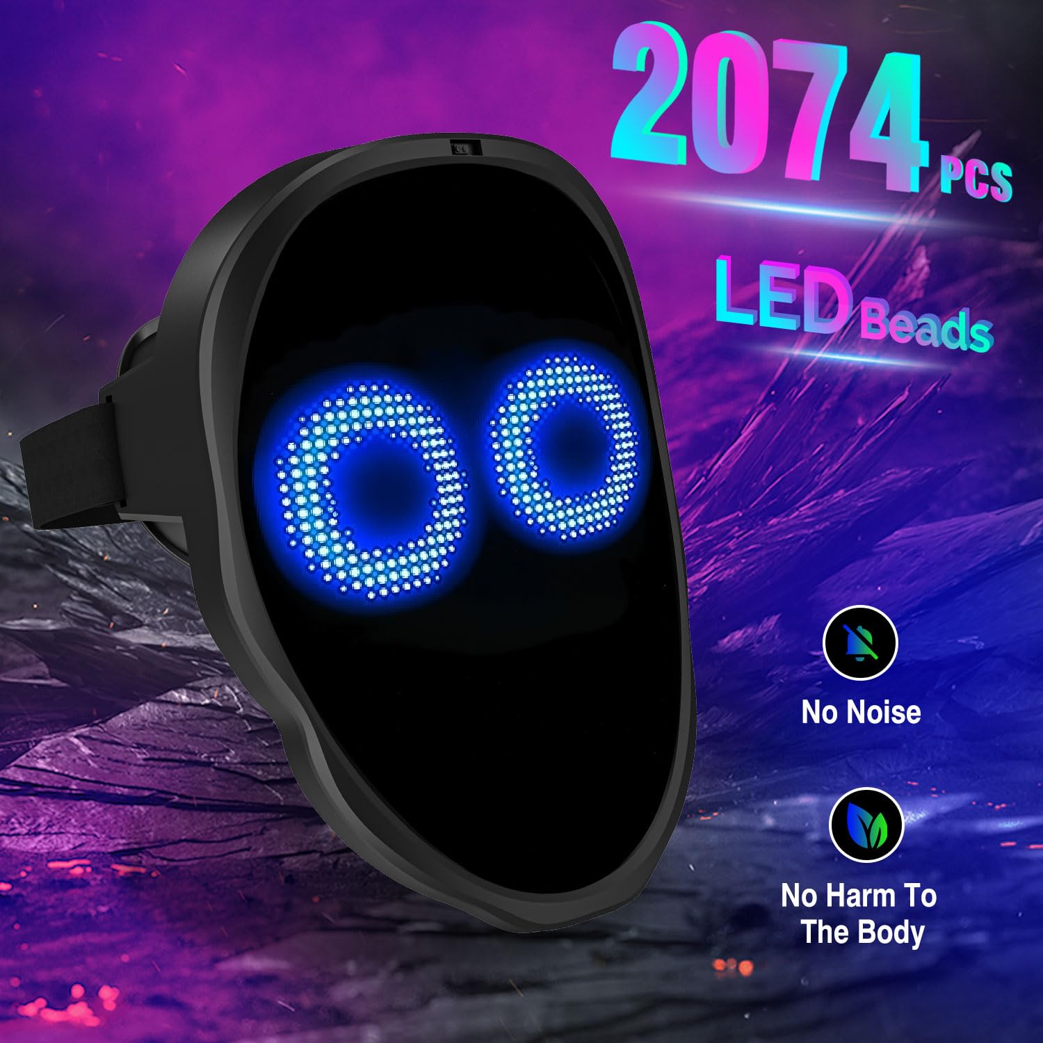 Party LED Light up Masker Geba - Led Purge Mask Halloween recensie en prijs