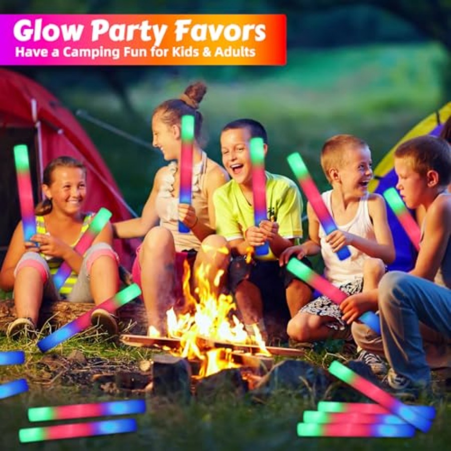 70 stuks LED schuim glowsticks - Flashing Led Foam Sticks Party recensie en prijs