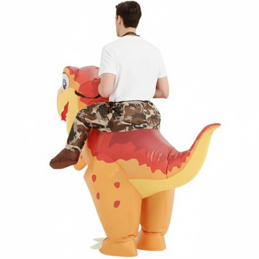 Opblaasbaar dinosaurusrijdend  - Costumes recensie en prijs