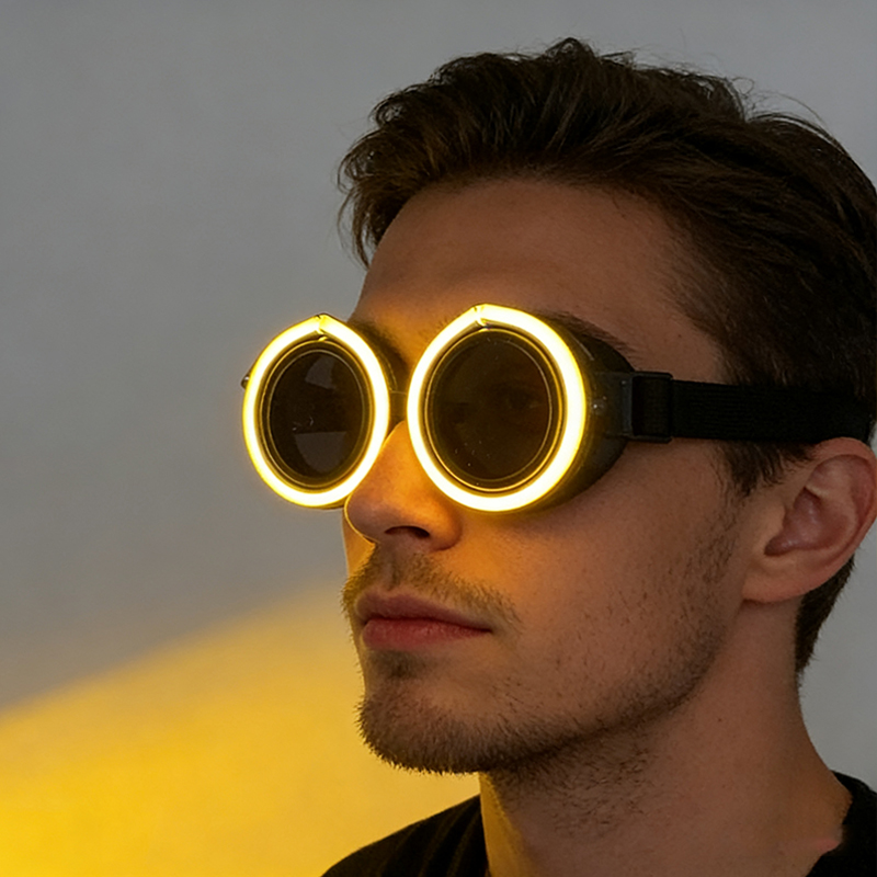 Nieuw binnen: Ronde LED-lichtg - Glow In The Dark Party Glasses recensie en prijs