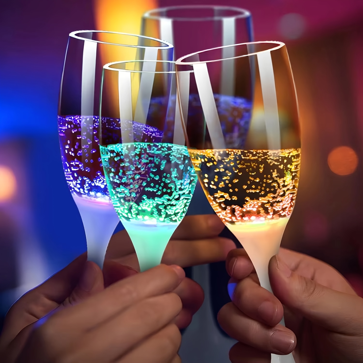 6 stuks LED-lichtgevende champ - Glow In The Dark Party Glasses recensie en prijs