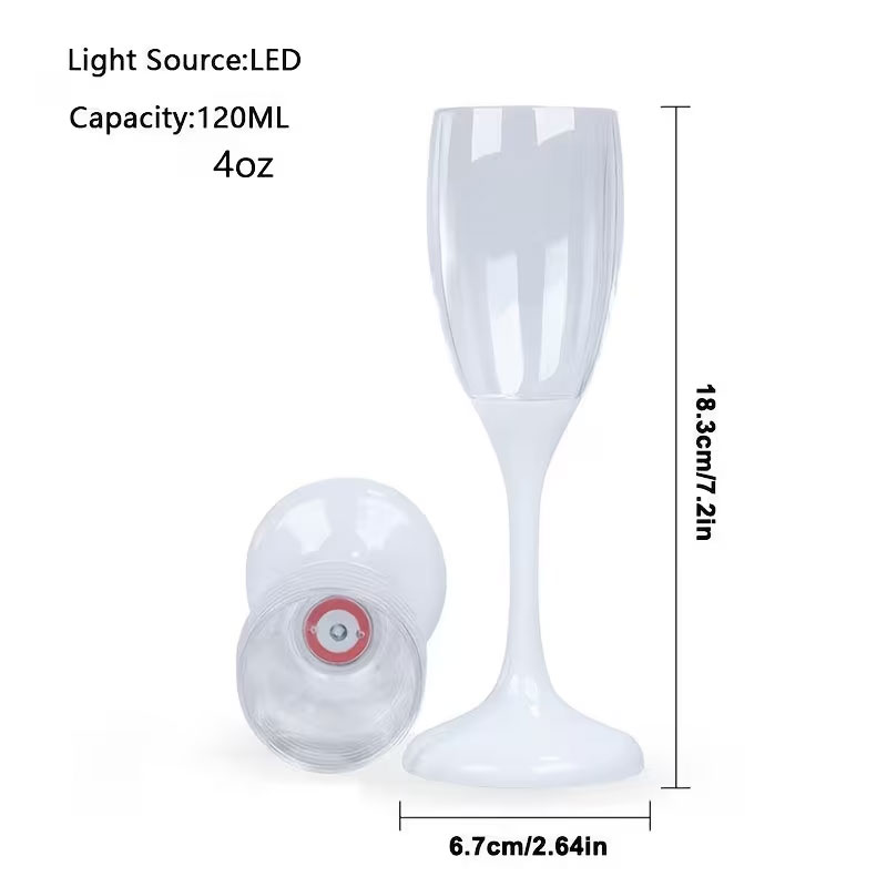 6 stuks LED-lichtgevende champ - Glow In The Dark Party Glasses recensie en prijs