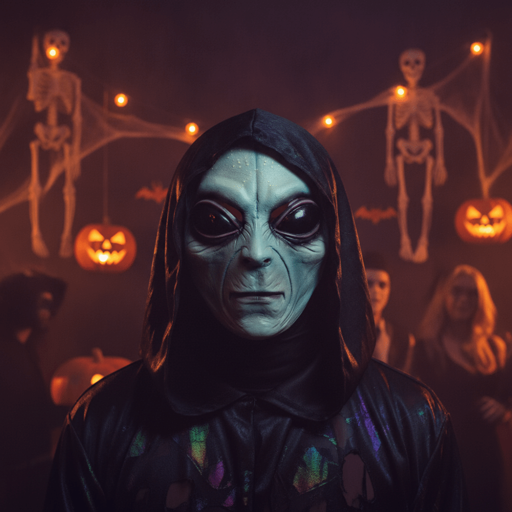 Latex materiaal buitenaards ma - Latex Alien Mask Realistic recensie en prijs
