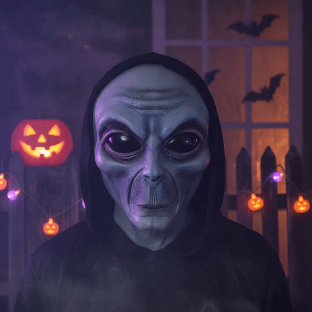 Latex materiaal buitenaards ma - Latex Alien Mask Realistic recensie en prijs