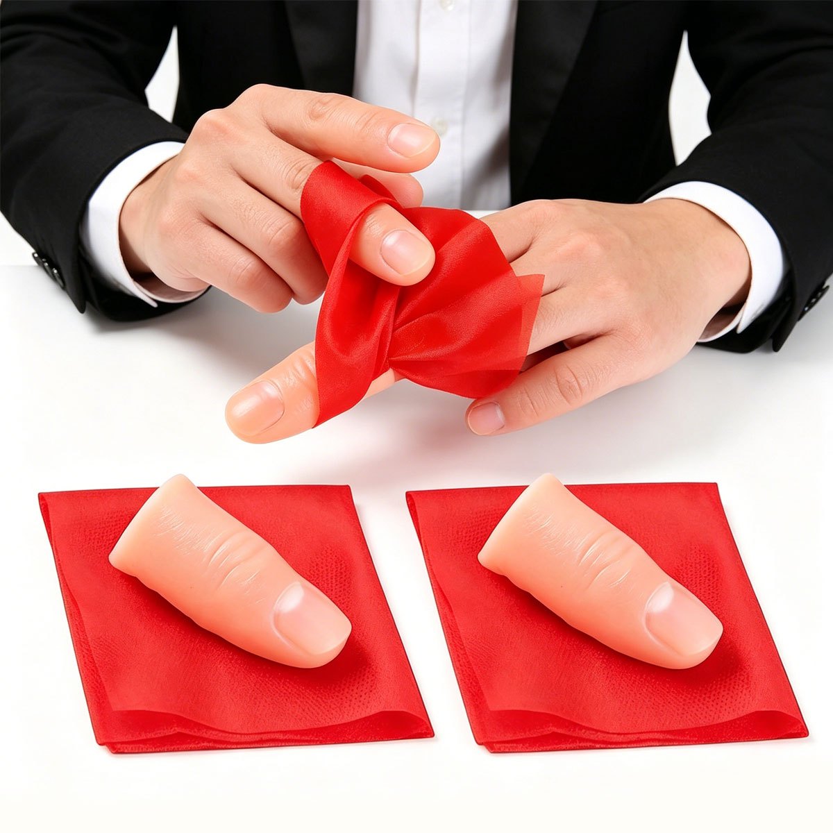 3set Scarf-Vanish Magic Thumb  - Thumb Tip Magic Trick Set recensie en prijs