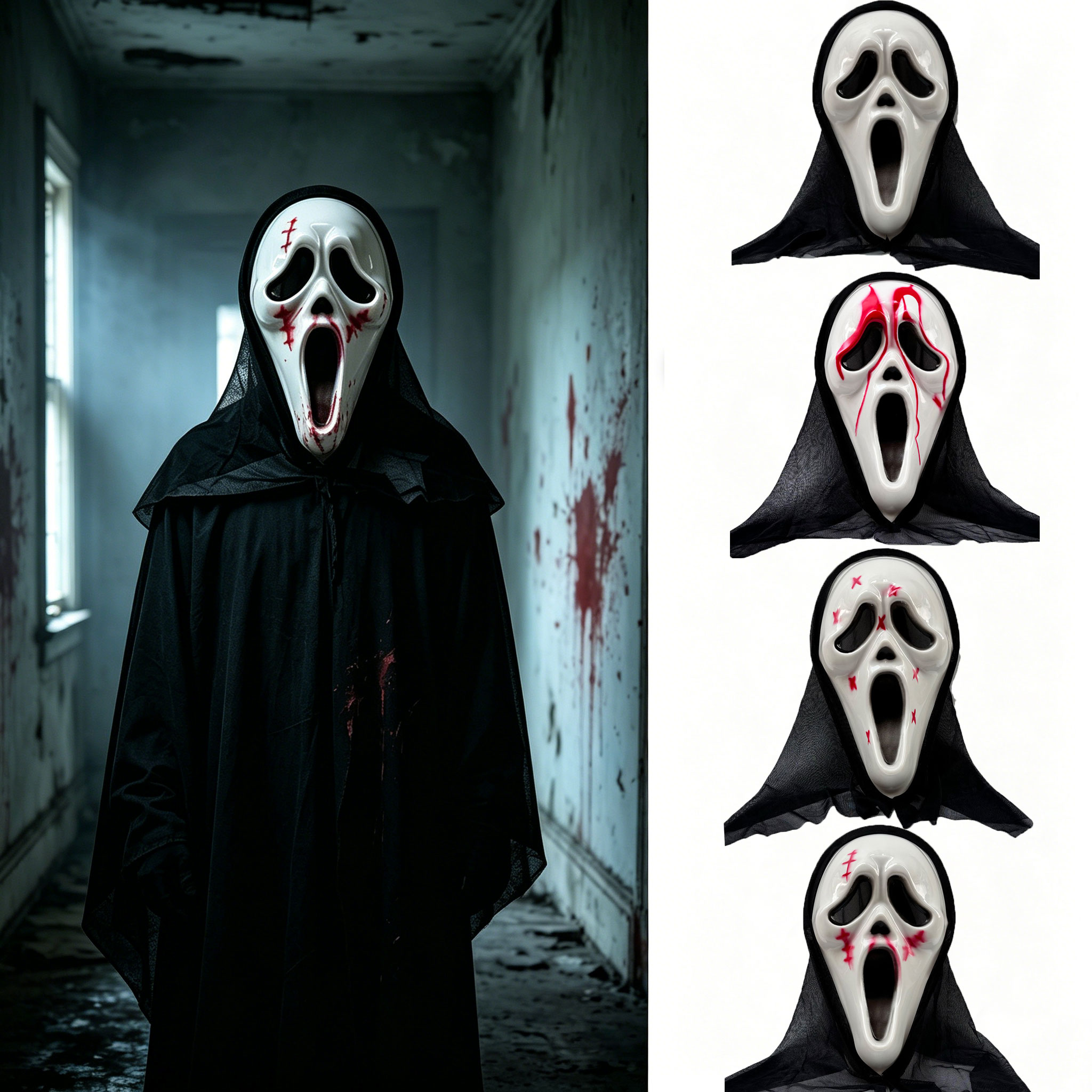 Ghost Horror Masker met zwarte - Led Purge Mask Halloween recensie en prijs