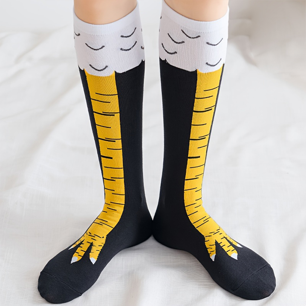 1 Paar Dames Kniekousen Trendy - Funny Chicken Leg Socks recensie en prijs
