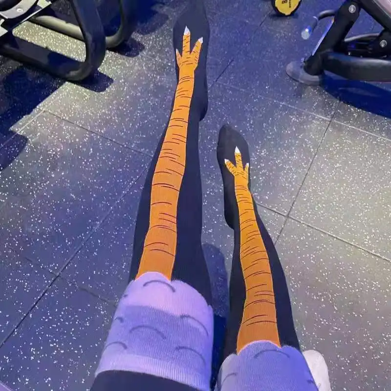 Trendy damessokken met knielen - Funny Chicken Leg Socks recensie en prijs