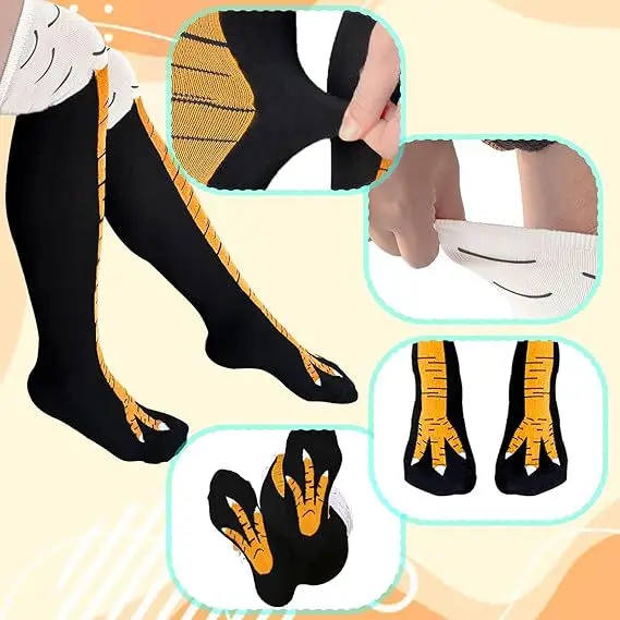 Trendy damessokken met knielen - Funny Chicken Leg Socks recensie en prijs